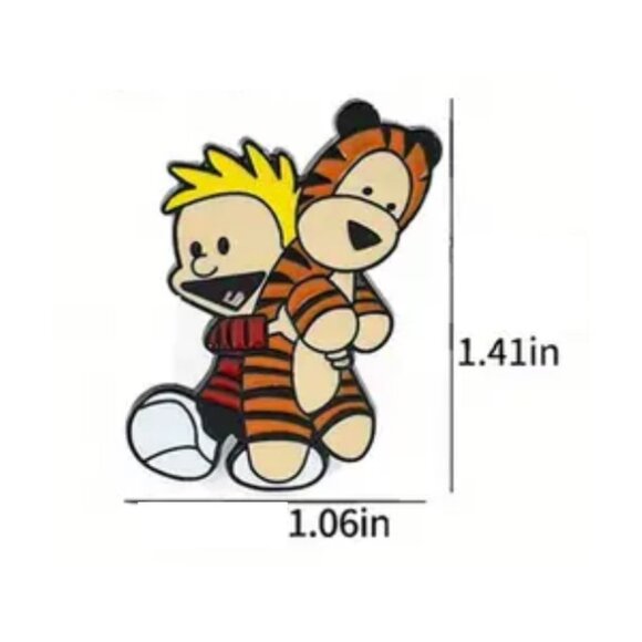 Calvin & Hobbes Cartoon Collectible Enamel Pin NEW!  Hobbes Stuffie 835 - Picture 5 of 6